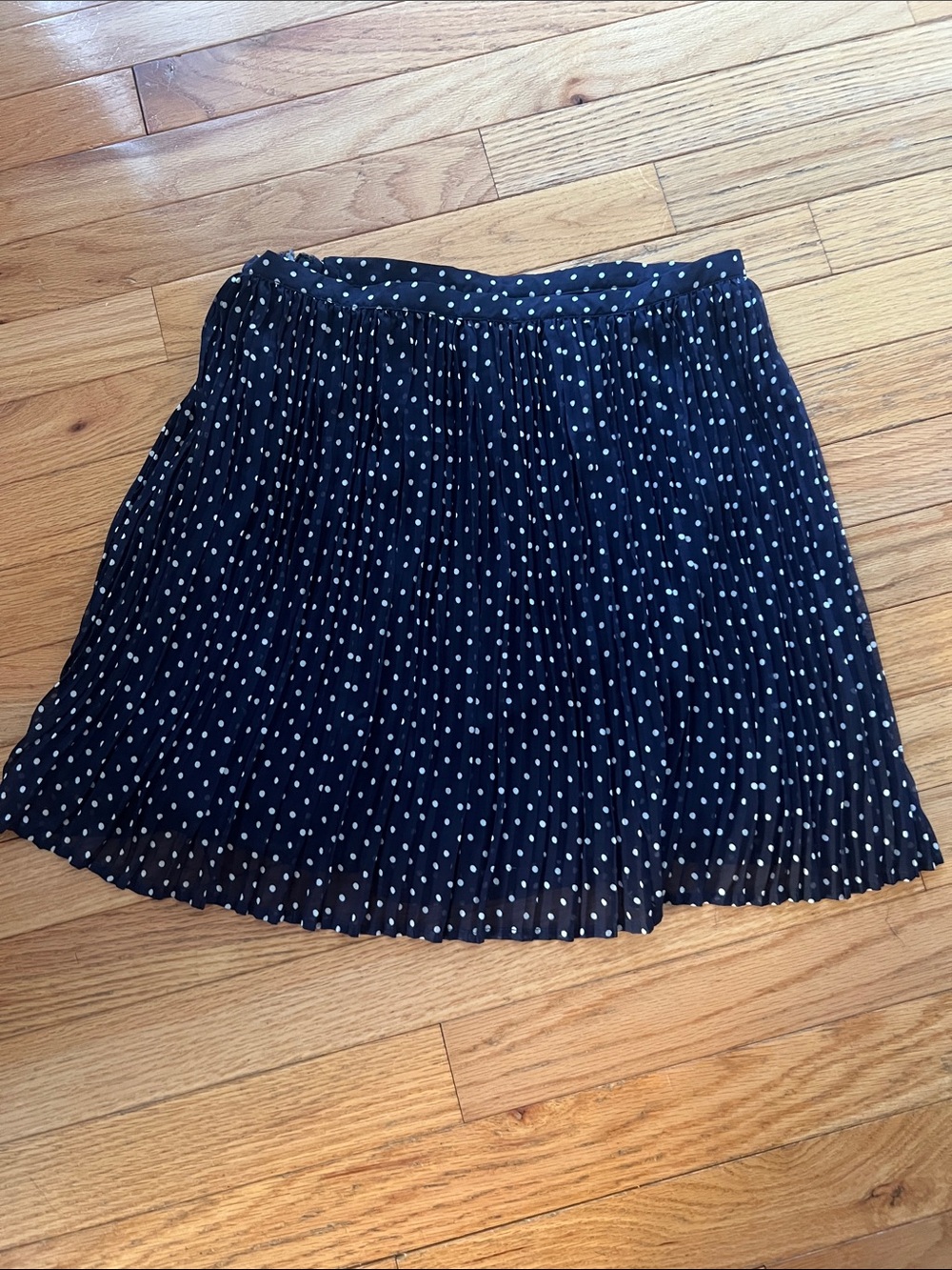 GAP Black Polka Dot Pleated Skater Skirt